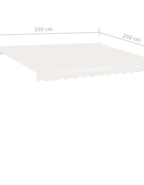 Загрузите изображение в средство просмотра галереи, Copertină autonomă retractabilă automat, crem, 350x250 cm

