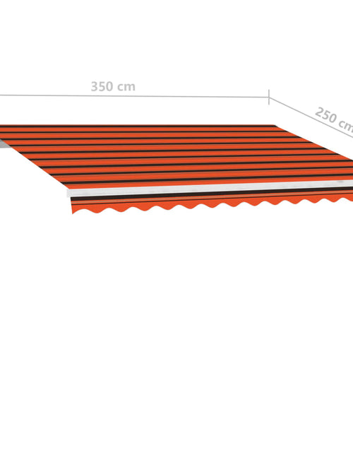 Încărcați imaginea în vizualizatorul Galerie, Copertină autonomă retractabilă automat, oranj&amp;maro 350x250 cm
