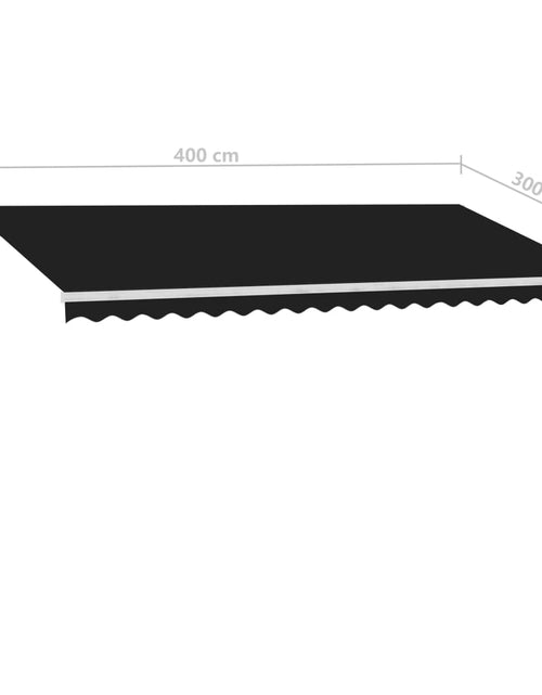 Încărcați imaginea în vizualizatorul Galerie, Copertină retractabilă manual cu LED, antracit, 400x300 cm
