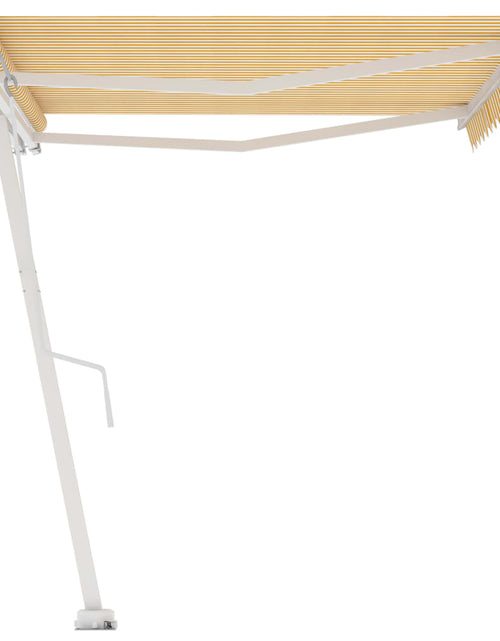 Загрузите изображение в средство просмотра галереи, Copertină autonomă retractabilă automat galben&amp;alb, 400x300 cm
