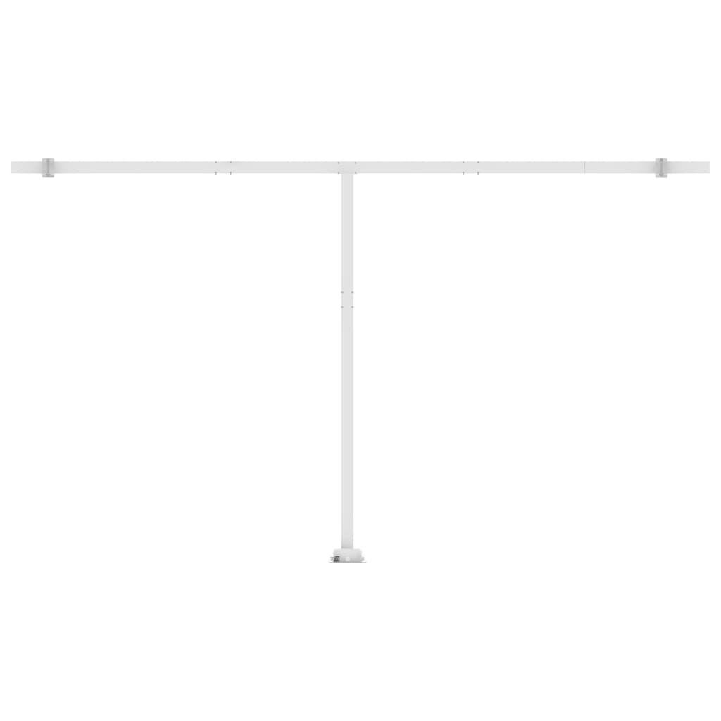 Copertină retractabilă manual cu LED, crem, 500x300 cm