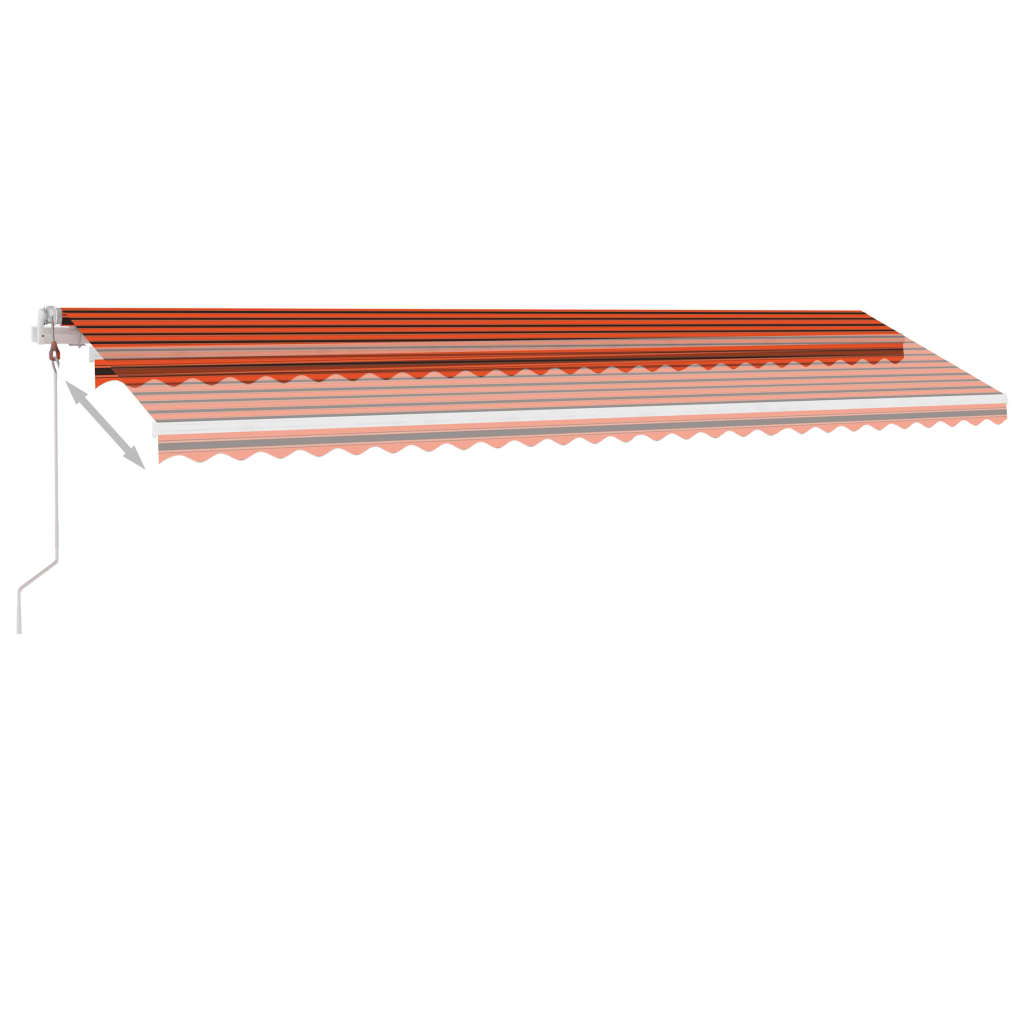 Copertină autonomă retractabilă automat oranj&maro 600x300 cm