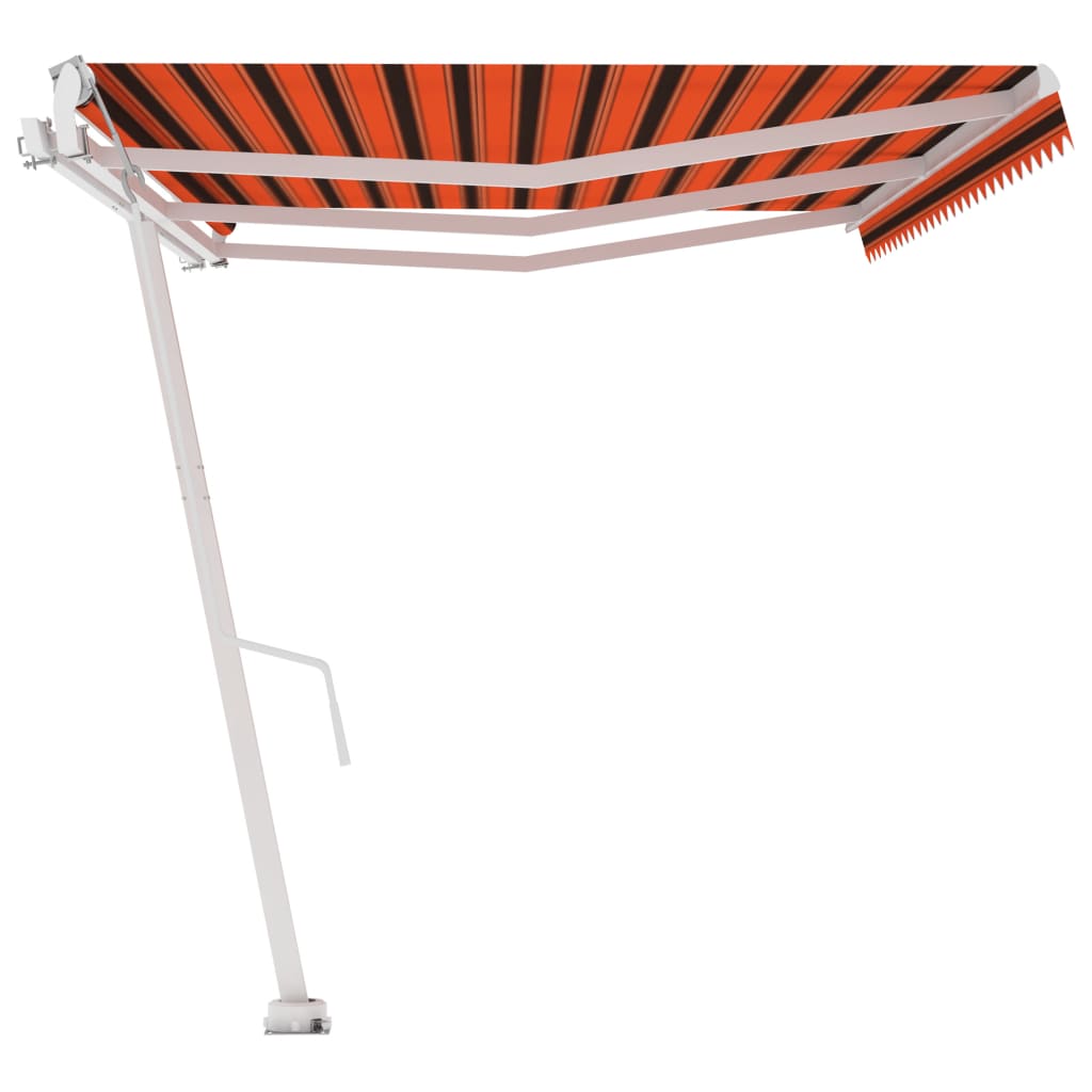 Copertină autonomă retractabilă automat oranj&maro 600x300 cm