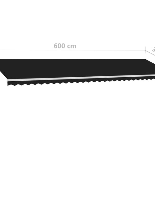 Încărcați imaginea în vizualizatorul Galerie, Copertină retractabilă manual cu LED, antracit, 600x350 cm
