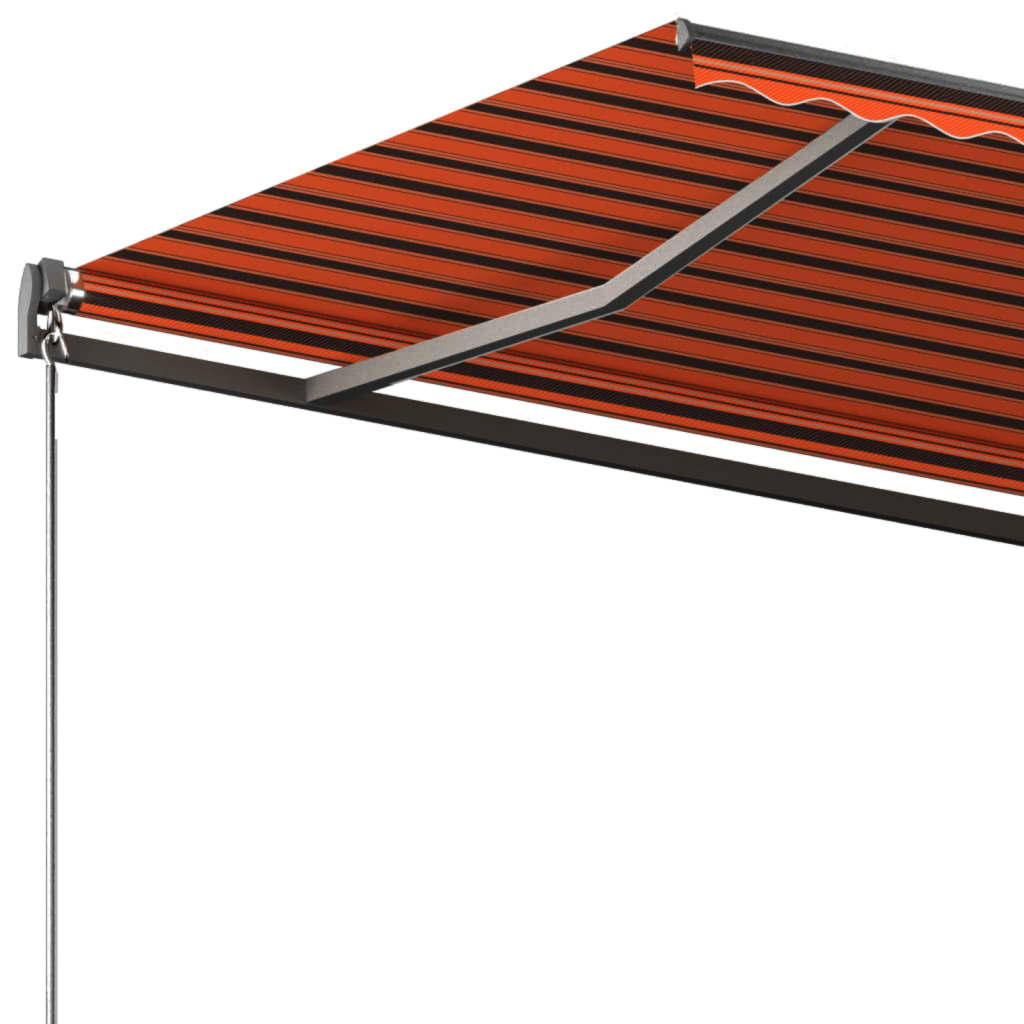 Copertină autonomă retractabilă automat oranj&maro 300x250 cm