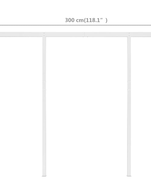 Încărcați imaginea în vizualizatorul Galerie, Copertină retractabilă manual cu stâlpi, crem, 3x2,5 m
