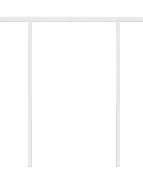 Загрузите изображение в средство просмотра галереи, Copertină retractabilă manual cu stâlpi, crem, 3x2,5 m
