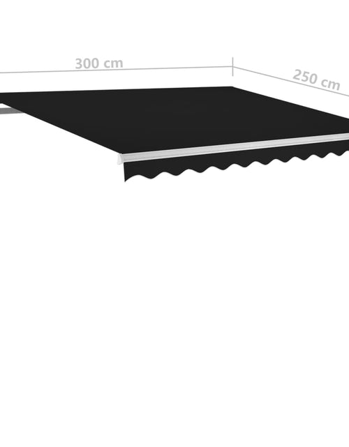 Загрузите изображение в средство просмотра галереи, Copertină retractabilă manual cu LED, antracit, 3x2,5 m - Lando
