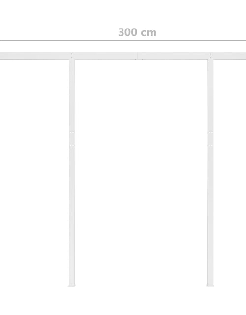 Încărcați imaginea în vizualizatorul Galerie, Copertină retractabilă manual cu stâlpi galben/alb 3,5x2,5 m
