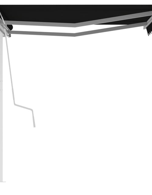 Încărcați imaginea în vizualizatorul Galerie, Copertină retractabilă manual cu stâlpi, antracit, 3,5x2,5 m - Lando
