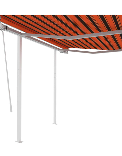 Încărcați imaginea în vizualizatorul Galerie, Copertină retractabilă manual, stâlpi portocaliu/maro 3,5x2,5 m - Lando
