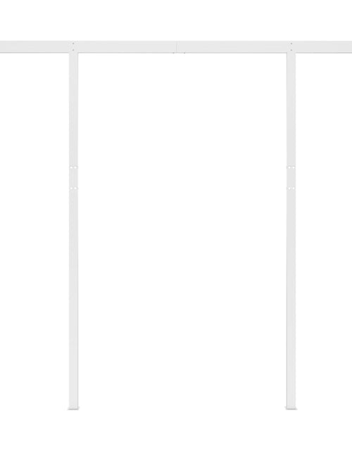 Загрузите изображение в средство просмотра галереи, Copertină retractabilă automat cu stâlpi, crem, 3,5x2,5 m - Lando
