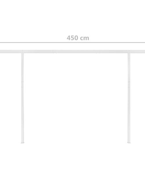Загрузите изображение в средство просмотра галереи, Copertină retractabilă manual, cu stâlpi, albastru&amp;alb 4,5x3 m - Lando
