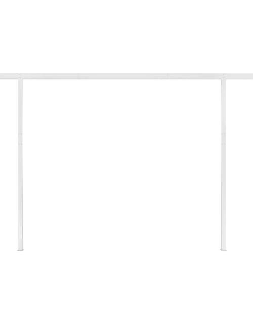 Загрузите изображение в средство просмотра галереи, Copertină retractabilă manual, cu stâlpi, albastru&amp;alb 4,5x3 m - Lando
