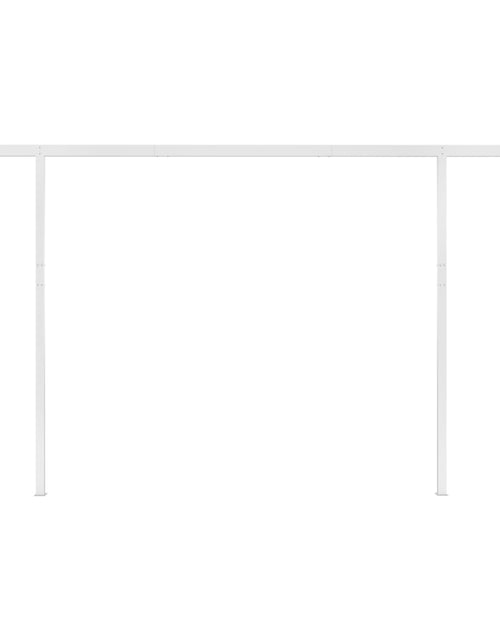 Загрузите изображение в средство просмотра галереи, Copertină retractabilă manual, cu stâlpi, crem, 4,5x3 m
