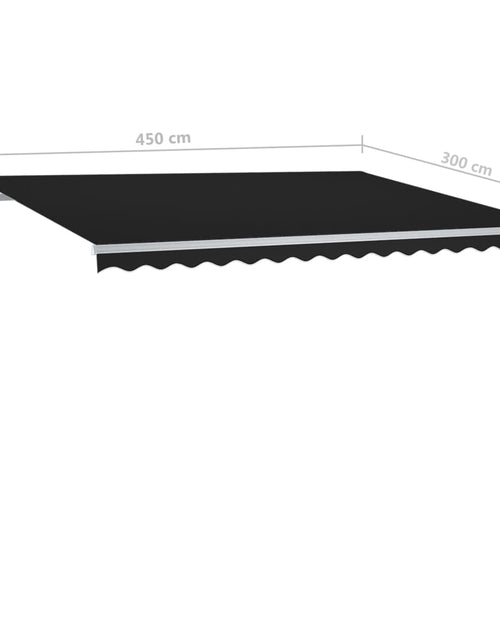 Загрузите изображение в средство просмотра галереи, Copertină retractabilă manual, cu stâlpi, antracit, 4,5x3 m - Lando
