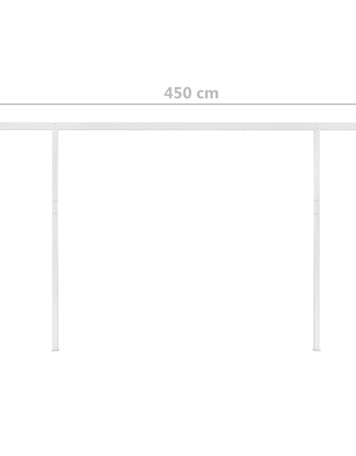 Загрузите изображение в средство просмотра галереи, Copertină retractabilă manual &amp; stâlpi, portocaliu/maro 4,5x3 m - Lando
