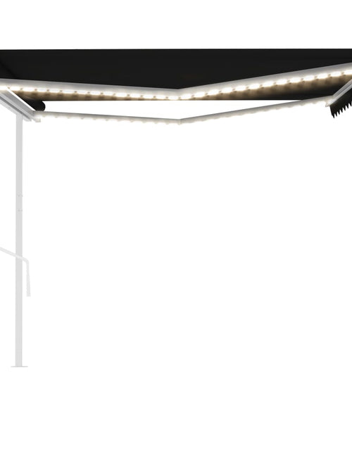 Încărcați imaginea în vizualizatorul Galerie, Copertină automată cu senzor vânt &amp; LED, antracit, 4,5x3 m - Lando
