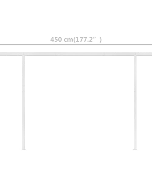 Загрузите изображение в средство просмотра галереи, Copertină retractabilă manual, cu stâlpi, albastru &amp; alb, 5x3 m
