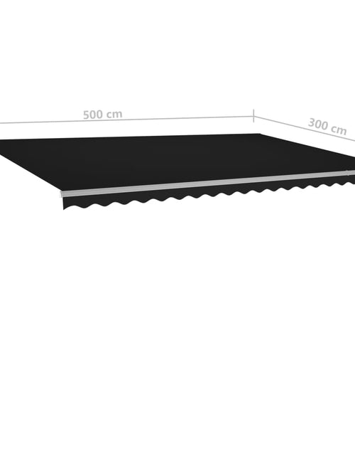 Загрузите изображение в средство просмотра галереи, Copertină retractabilă manual, cu LED, antracit, 5x3 m
