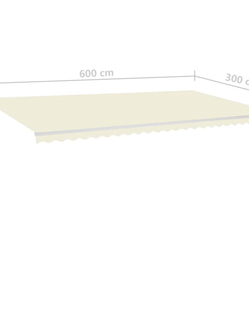Загрузите изображение в средство просмотра галереи, Copertină retractabilă manual cu stâlpi, crem, 6x3 m

