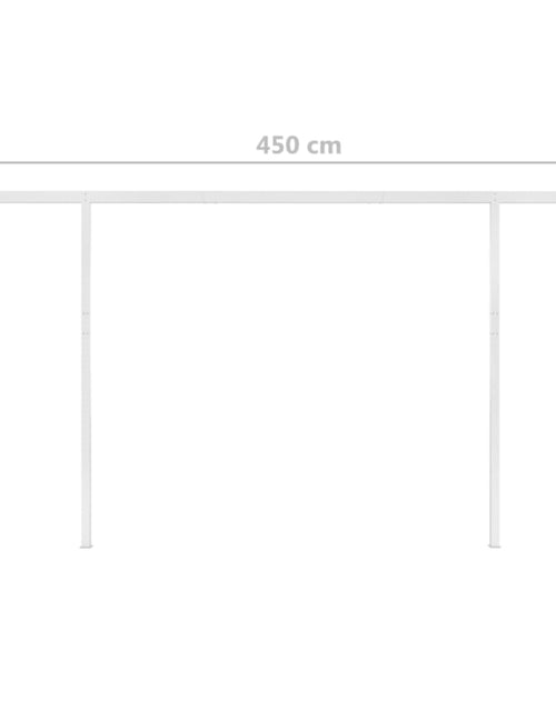 Загрузите изображение в средство просмотра галереи, Copertină retractabilă manual stâlpi portocaliu/maro,4,5x3,5 m
