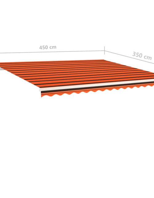 Загрузите изображение в средство просмотра галереи, Copertină retractabilă manual stâlpi portocaliu/maro,4,5x3,5 m
