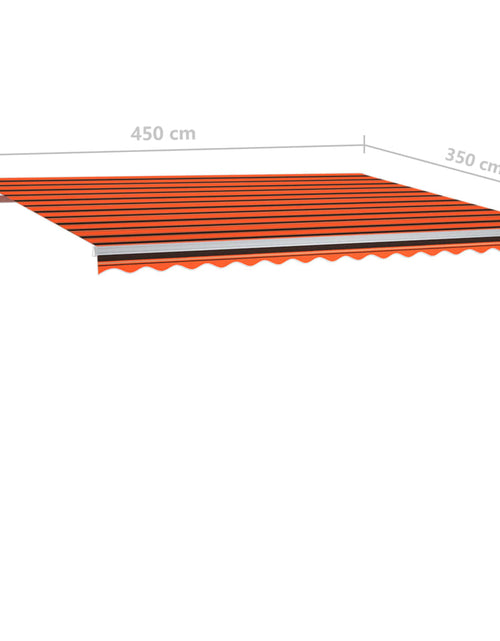 Încărcați imaginea în vizualizatorul Galerie, Copertină retractabilă automat stâlpi portocaliu&amp;maro 4,5x3,5 m

