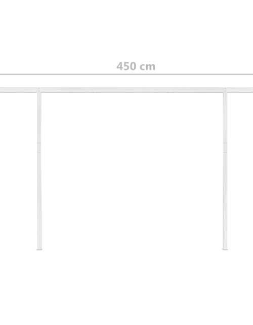 Загрузите изображение в средство просмотра галереи, Copertină retractabilă manual, cu stâlpi, antracit, 5x3,5 m
