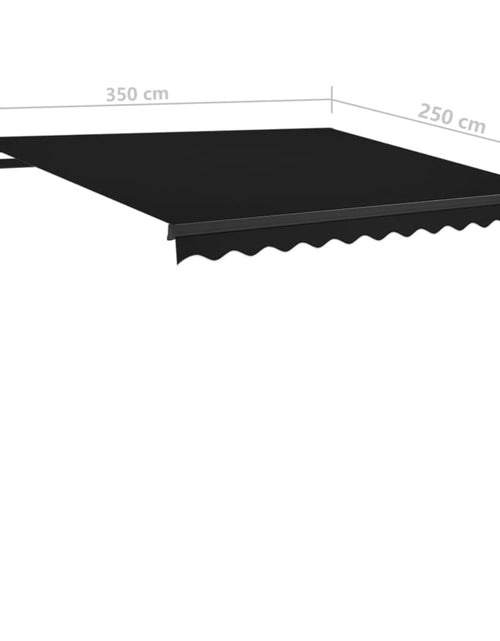 Загрузите изображение в средство просмотра галереи, Copertină retractabilă manual cu stâlpi, antracit, 3,5x2,5 m
