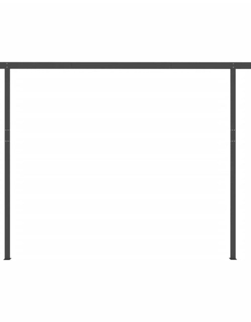 Загрузите изображение в средство просмотра галереи, Copertină retractabilă automat, cu stâlpi, antracit, 4x3 m
