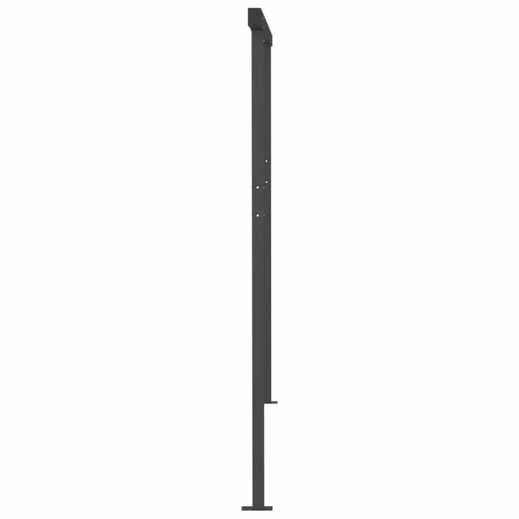 Copertină retractabilă manual, cu LED, galben și alb, 4,5x3 m