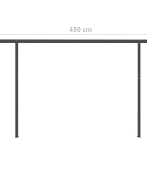 Încărcați imaginea în vizualizatorul Galerie, Copertină retractabilă manual, cu LED, portocaliu&amp;maro, 5x3 m - Lando
