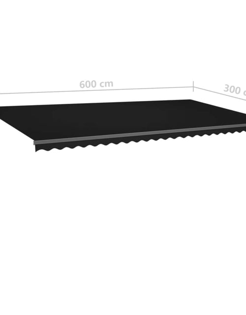 Загрузите изображение в средство просмотра галереи, Copertină retractabilă manual cu stâlpi, antracit, 6x3 m
