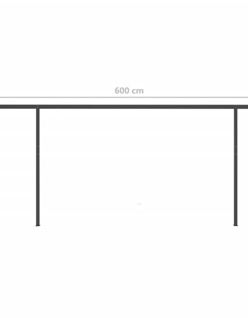 Încărcați imaginea în vizualizatorul Galerie, Copertină retractabilă manual cu LED, galben &amp; alb, 6x3 m
