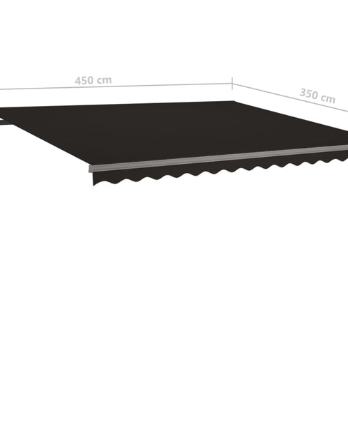 Încărcați imaginea în vizualizatorul Galerie, Copertină retractabilă manual, cu stâlpi, antracit, 4,5x3,5 m
