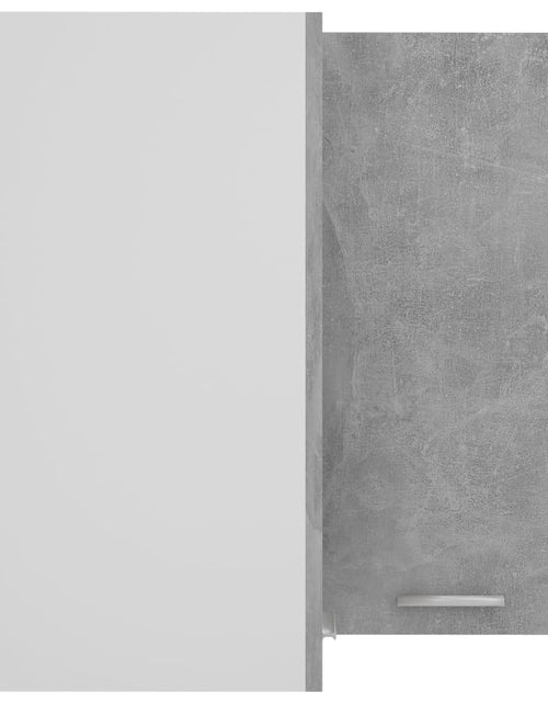 Încărcați imaginea în vizualizatorul Galerie, Dulap suspendat de colț, gri beton, 57x57x60 cm, PAL

