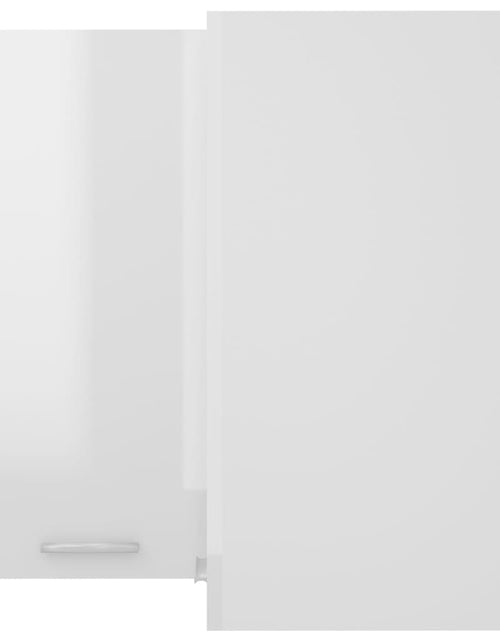 Загрузите изображение в средство просмотра галереи, Dulap suspendat de colț, alb extralucios, 57x57x60 cm, PAL
