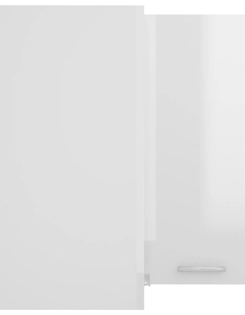 Încărcați imaginea în vizualizatorul Galerie, Dulap suspendat de colț, alb extralucios, 57x57x60 cm, PAL
