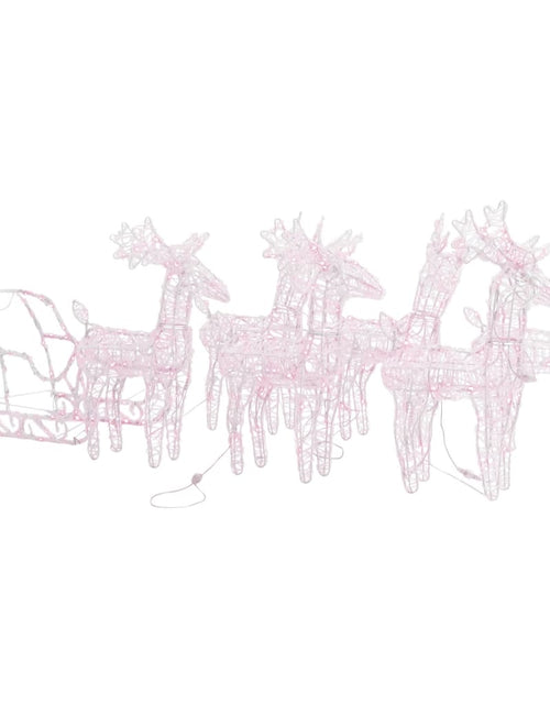 Загрузите изображение в средство просмотра галереи, Decorațiune de Crăciun cu reni și sanie, 280x28x55, acril
