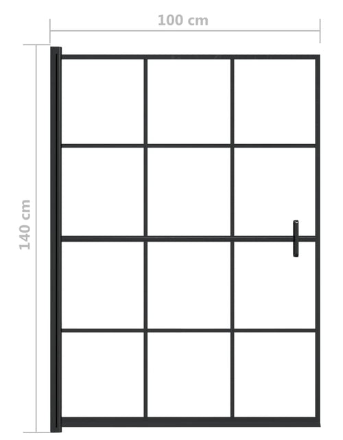 Загрузите изображение в средство просмотра галереи, Cabină de duș, negru, 100x140 cm, ESG
