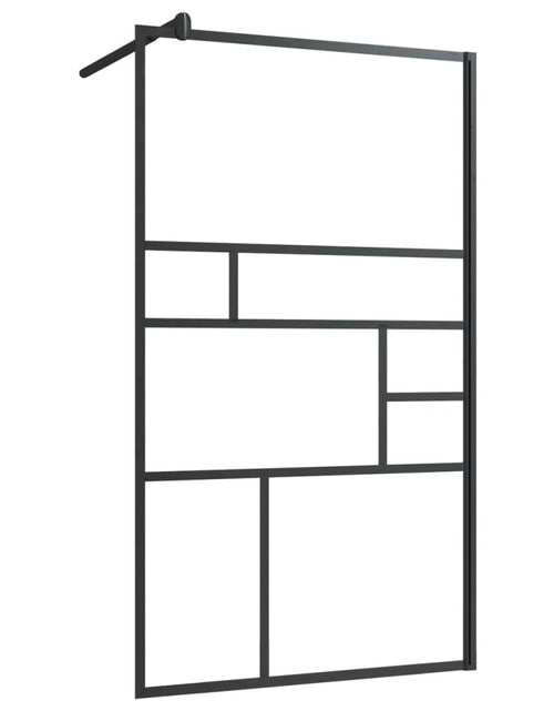 Загрузите изображение в средство просмотра галереи, Paravan de duș walk-in negru 90x195 cm sticlă ESG transparentă
