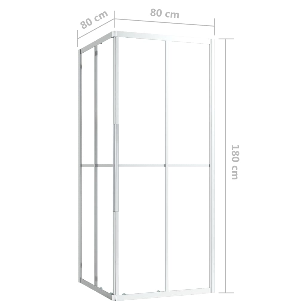 Cabină de duș, 80x80x180 cm, ESG
