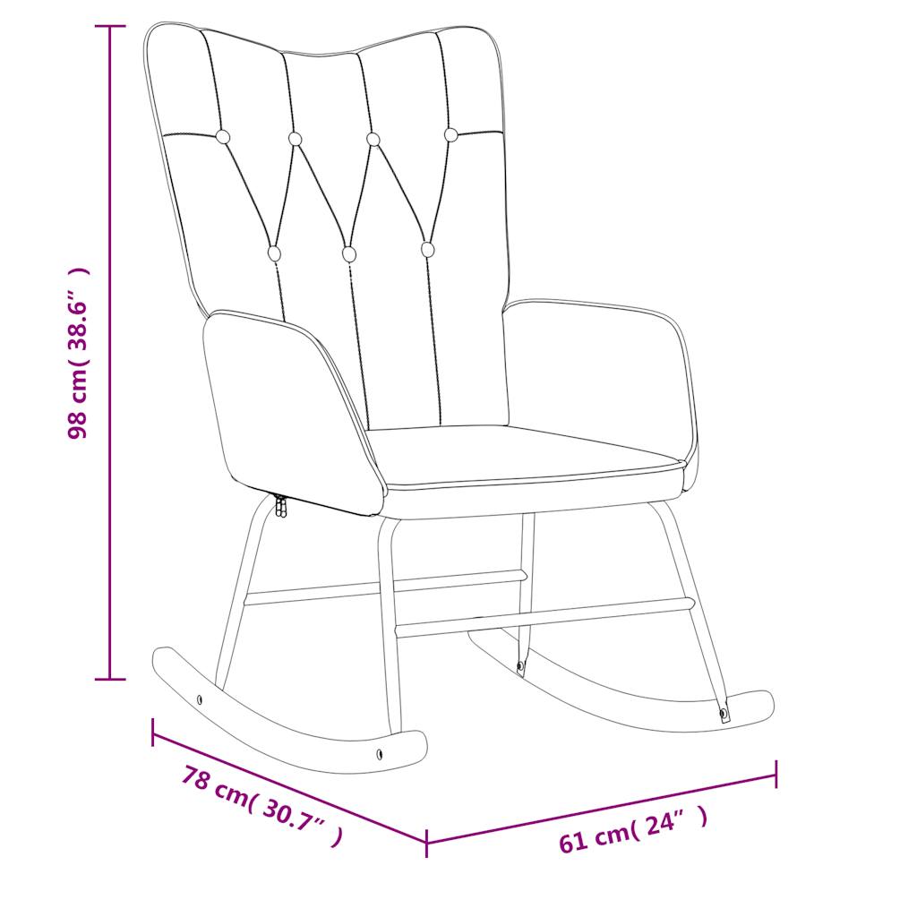 Scaun balansoar, galben muștar, material textil