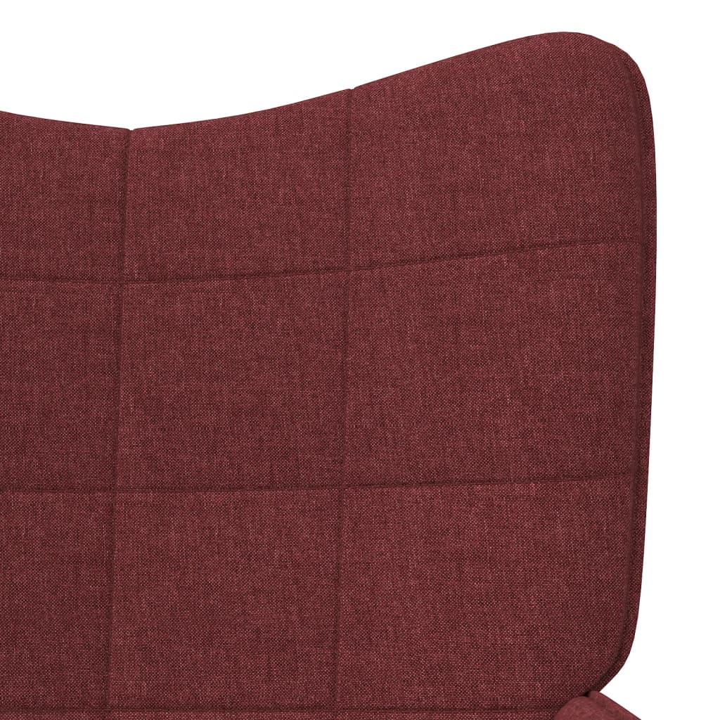 Scaun de relaxare, roșu vin, material textil - Lando