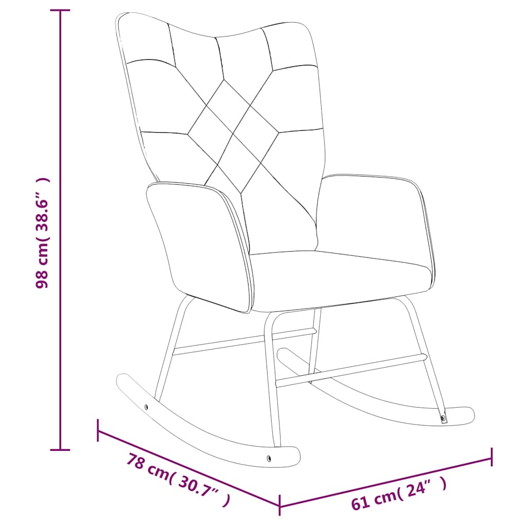 Scaun balansoar cu taburet, mozaic, material textil