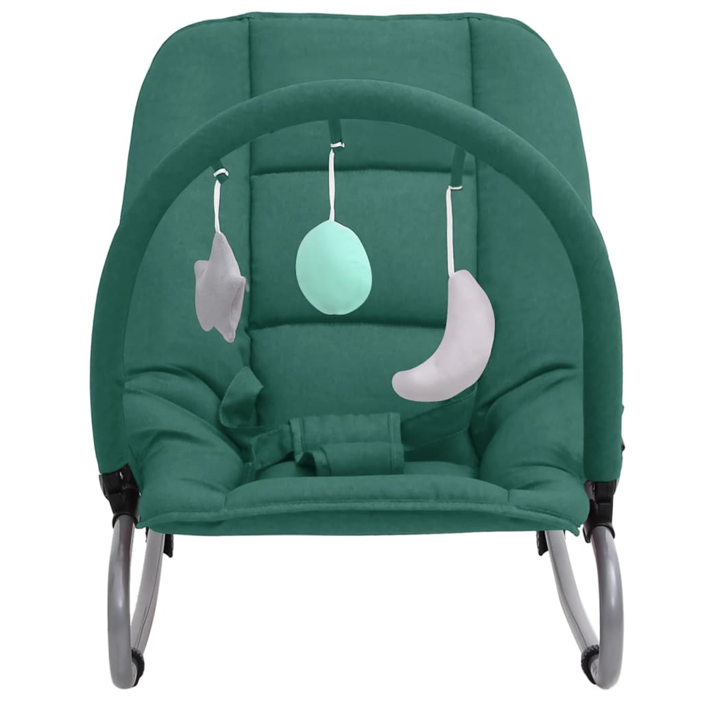 Balansoar pentru bebeluși, verde, oțel