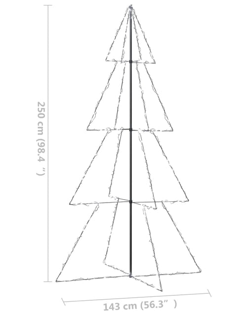 Încărcați imaginea în vizualizatorul Galerie, Brad Crăciun conic 360 LED-uri, 143x250 cm, interior &amp; exterior
