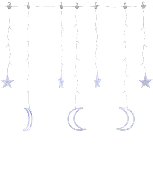 Загрузите изображение в средство просмотра галереи, Lumini lună și stele, 345 LED-uri, albastru, cu telecomandă
