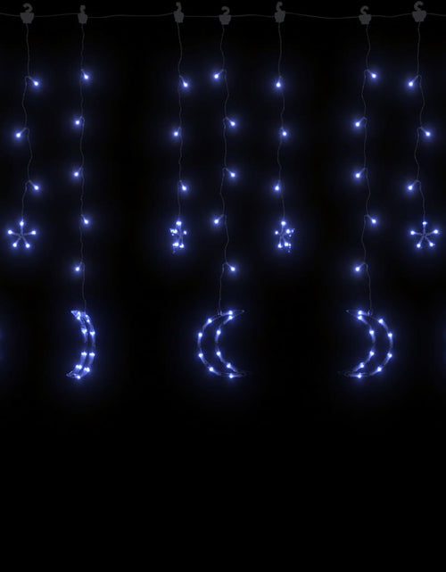 Încărcați imaginea în vizualizatorul Galerie, Lumini lună și stele, 345 LED-uri, albastru, cu telecomandă
